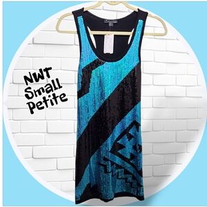 NWT SEQUIN Dress Petite Small